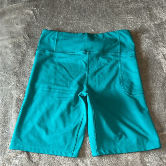 Under Armour Women's Vibrant Teal Athletic Shorts - Picture 3 of 4